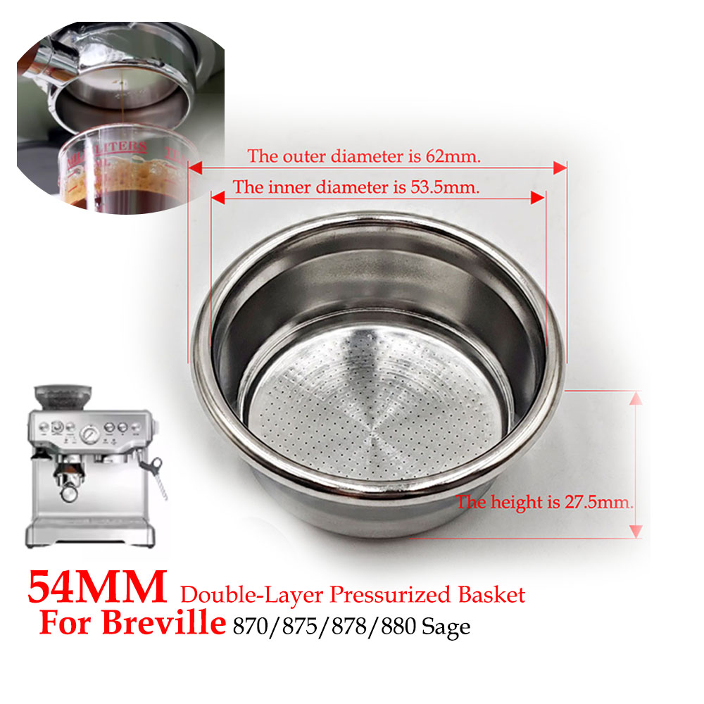 54 มม.Dual-Layer แรงดันตะกร้าก - Coffee Extraction Equipment บทวิจารณ์และราคา