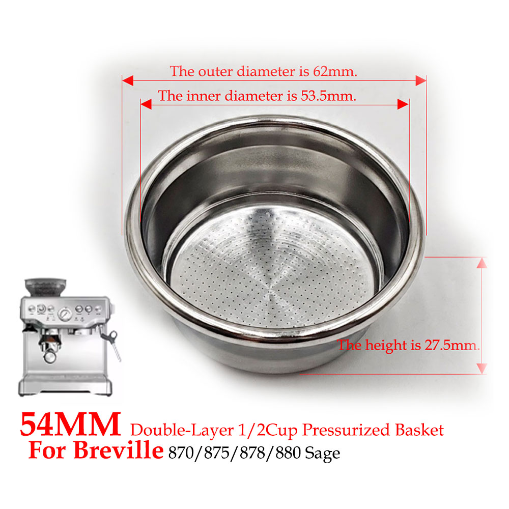 54 มม.Dual-Layer แรงดันตะกร้าก - Coffee Extraction Equipment บทวิจารณ์และราคา